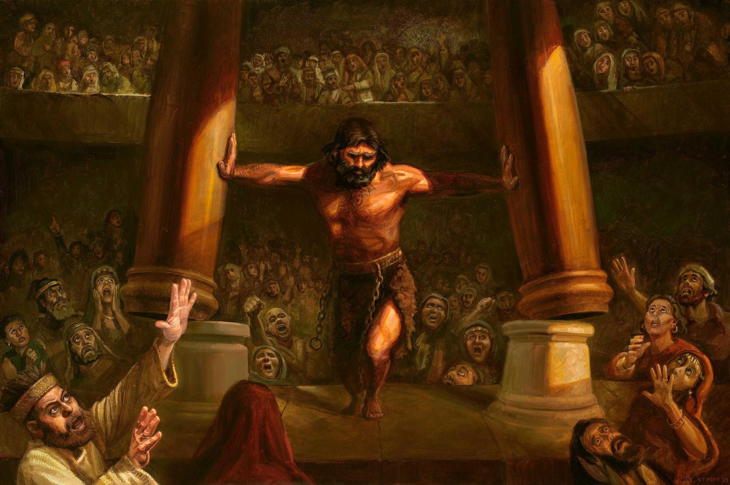 Samson w świątyni Dagona