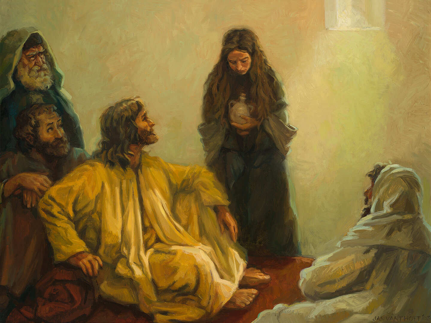 Grzesznica namaszcza stopy Jezusa