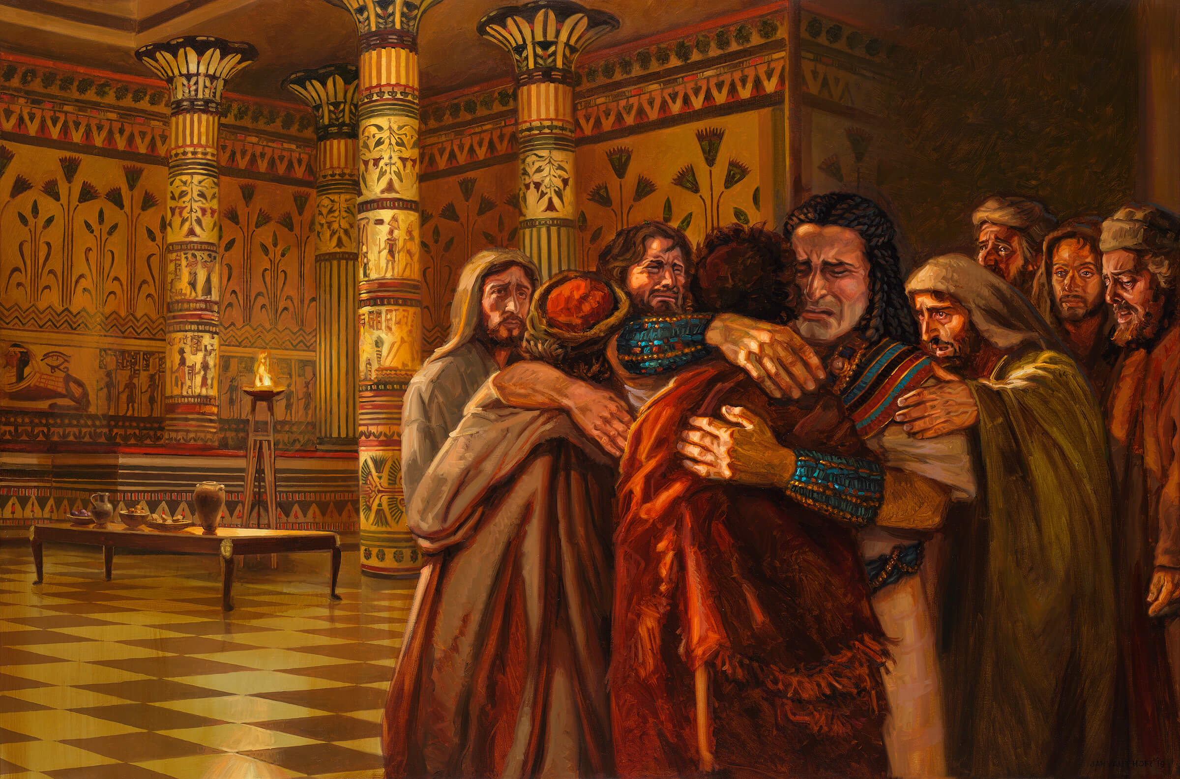 Józef przytula swoich braci